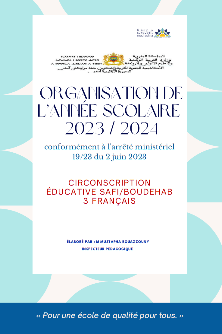 ORGANISATION DE L’ANNÉE SCOLAIRE 2023 / 2024 PDF