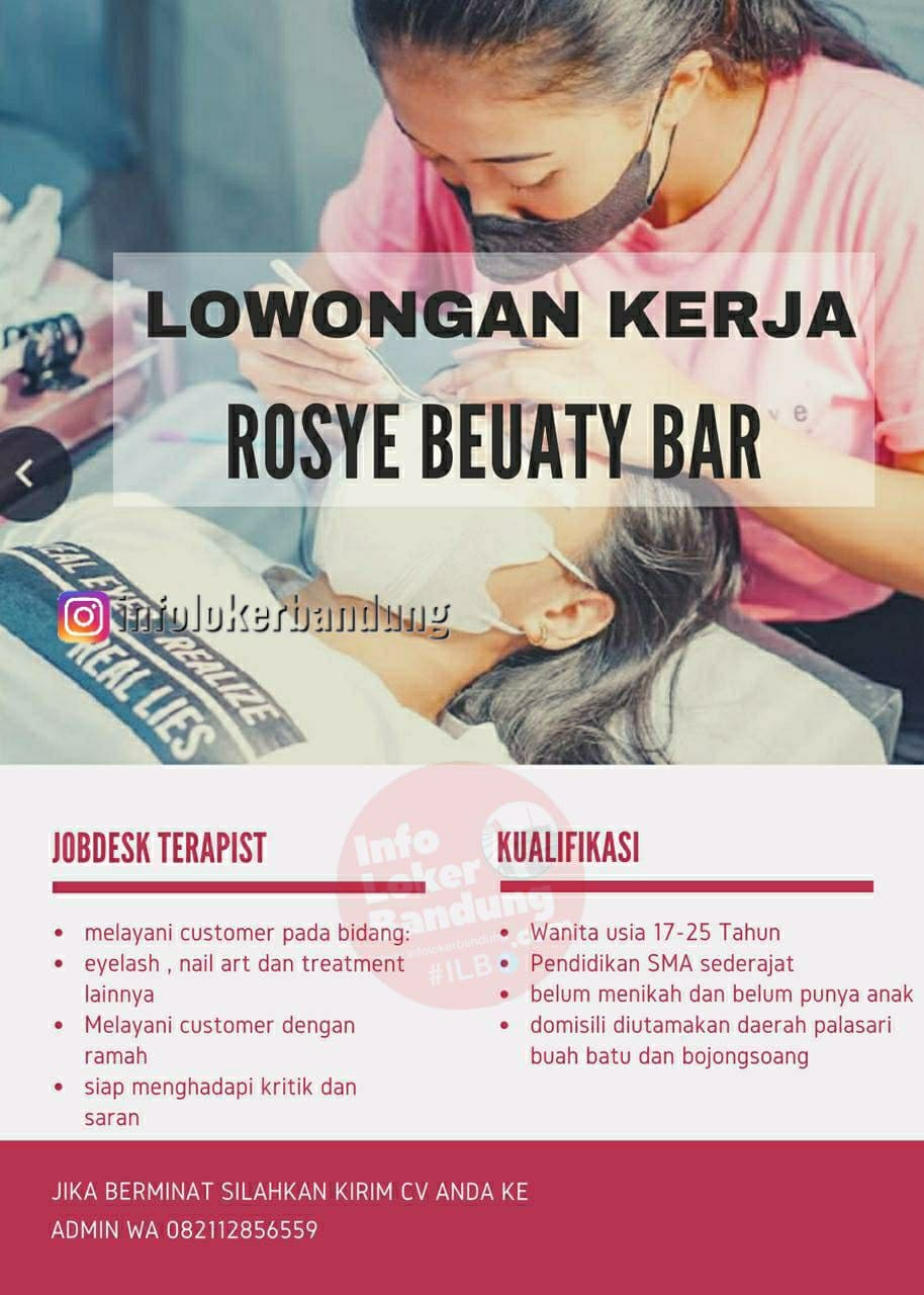 Lowongan Kerja Rosye Beuaty Bar Bandung November 2021