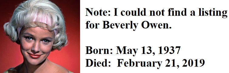 Beverly Owen - Original Marilyn Munster