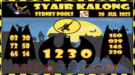 Prediksi Sydney Kalong Keramat Kamis 20-Juli-2023