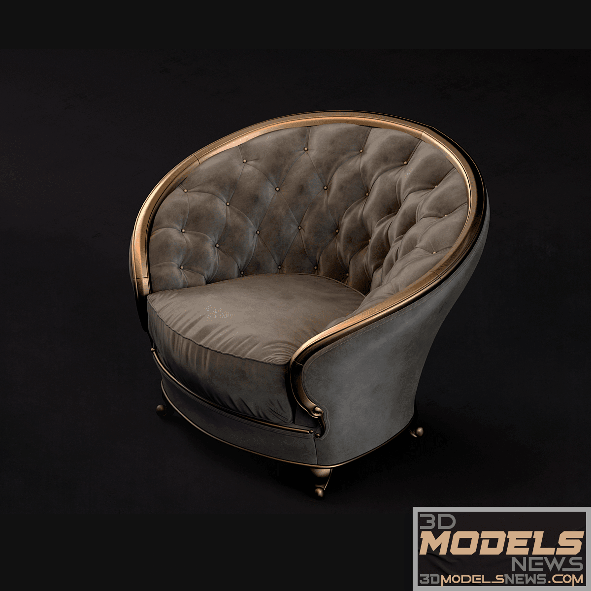 Armchair model gold comfort 1