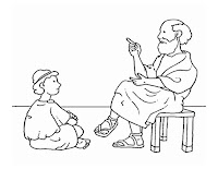 Teacher in ancient Greek coloring Pages