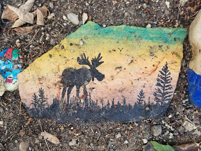 Canadian Moose rock art.