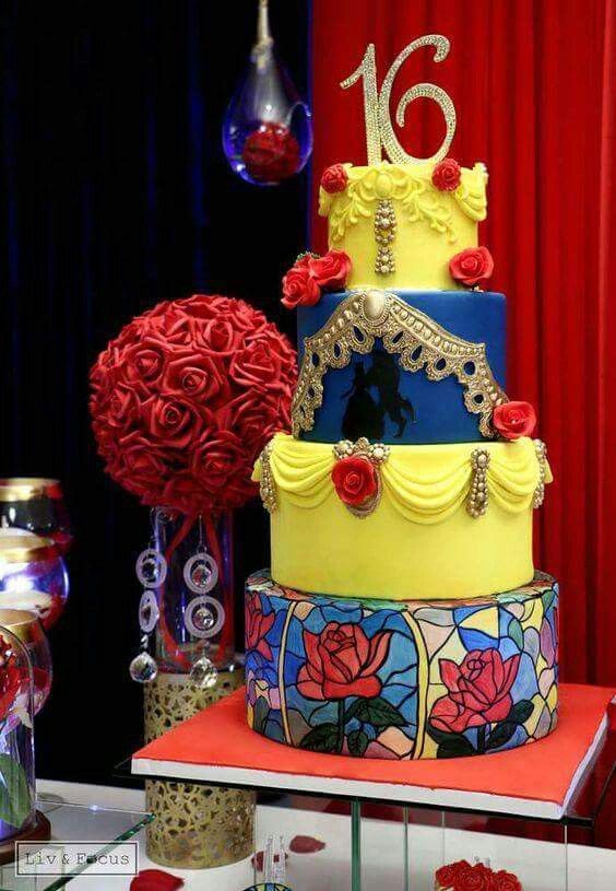 beauty and the beast cakes