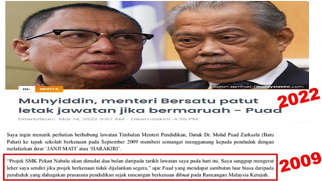 Menteri Bersatu Perlu Letak Jawatan Jika Bermaruah, BERMARUAHKAH Puad?