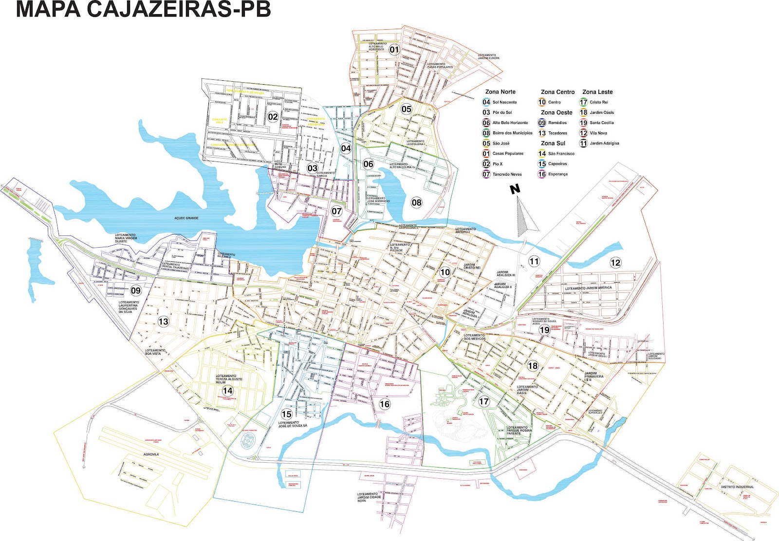 MAPA URBANO  DE CAJAZEIRAS  FOI UMA INICIATIVA DE DR LUIS HUMBERTO