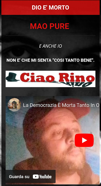 Il Presidente del CiaoRino! al Popolo d'Italia