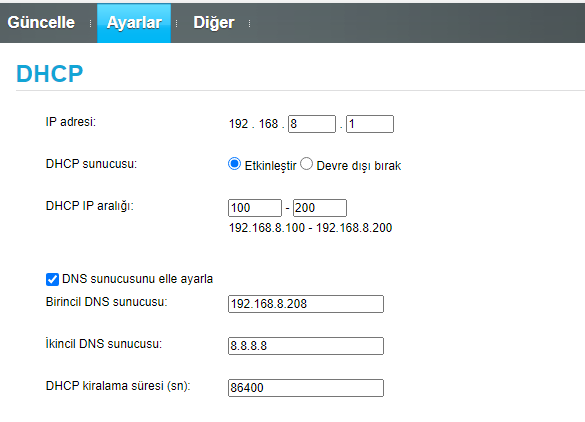 superbox dns ayarı