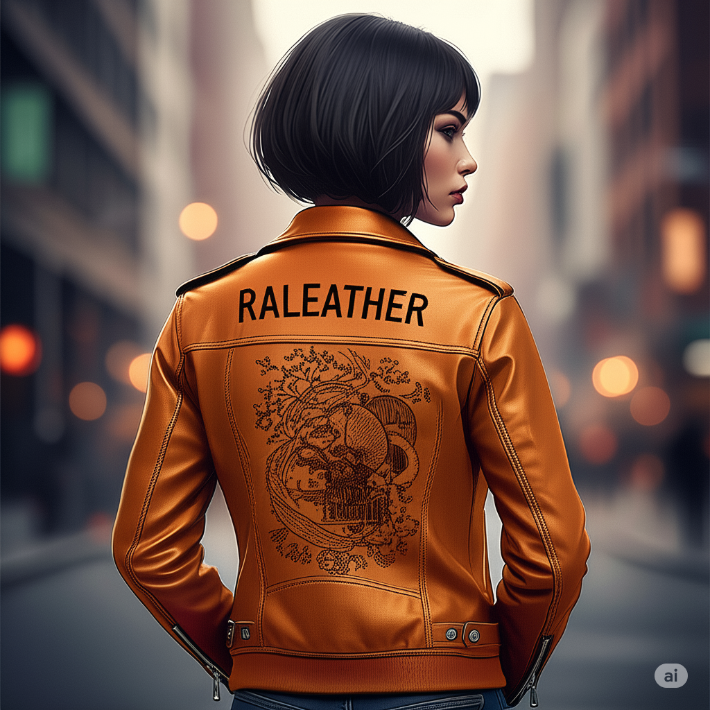Jaket Kulit Custom Inisial Nama atau Logo Komunitas