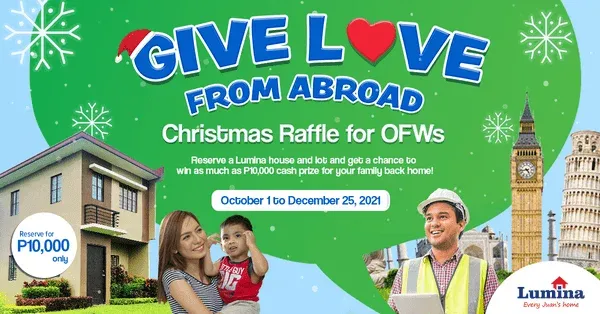 Lumina Homes Christmas promo for OFWs