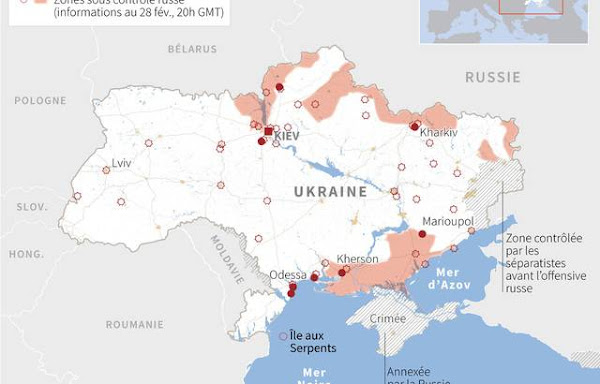 [RECAP'] Guerre en Ukraine : De l'avancée des troupes à la courbe du rouble, l'invasion russe décryptée en quatre infographies