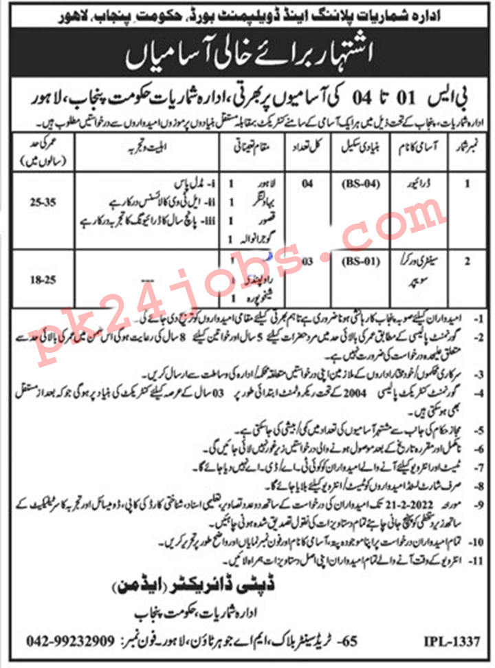 Punjab Development Board Jobs 2022 – Government Jobs 2022