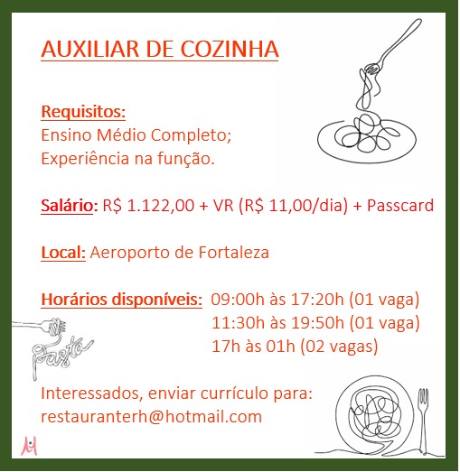 Auxiliar de Cozinha 