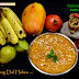 Naivedyam : Moong Dal Halwa topped with Almond Slivers.