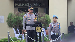 Pemilu 2024: Polres Cianjur Gelar Apel Pergeseran Pasukan Pengamanan TPS
