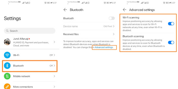 Cara Mengatasi Bluetooth dan Wifi Aktif Otomatis di Huawei Nova 5T