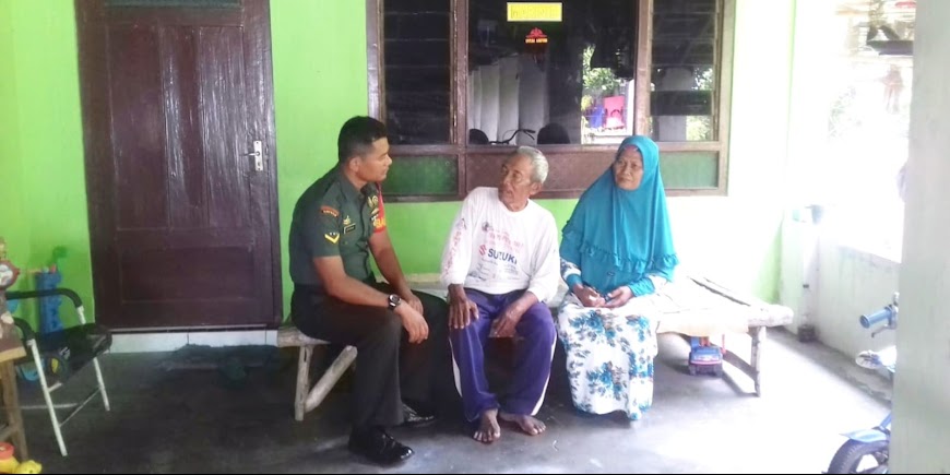 Jalin Silaturahmi Babinsa Ceper Komsos Dengan Purnawirawan TNI