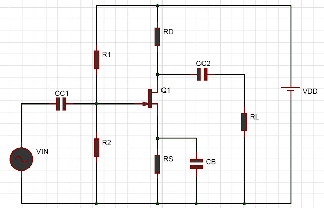 circuit diagram of JFET amplifier