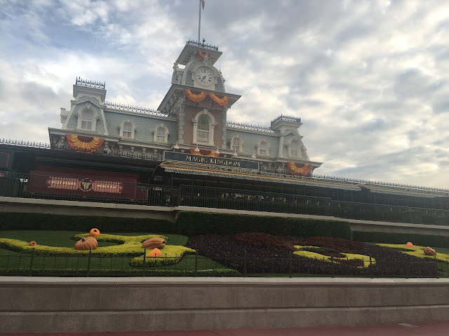 Magic Kingdom Main Street USA Train Station Fall Decorations