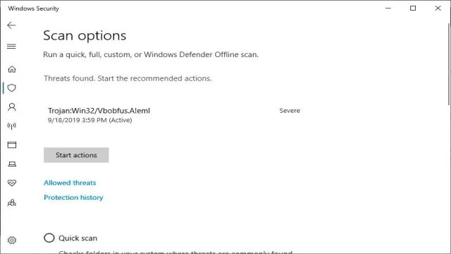 Analyser avec Windows Defender