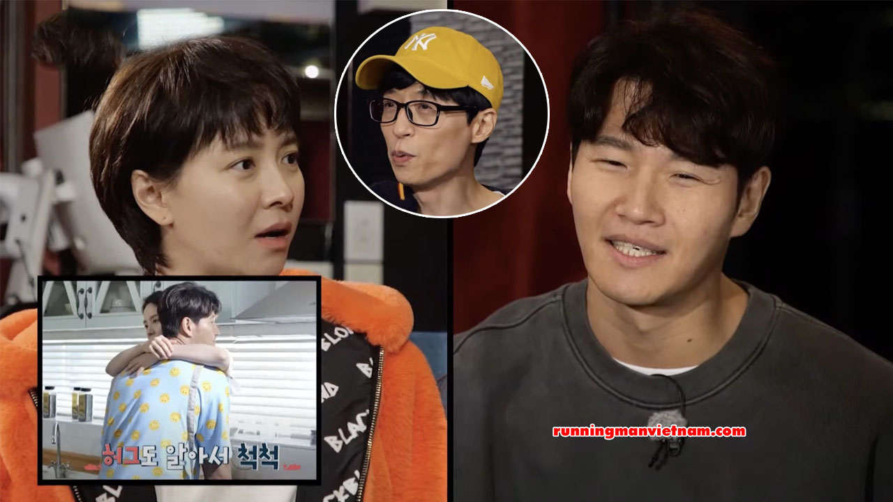 Running Man 593: Yoo Jae Suk trêu chọc cảnh hôn giữa Kim Jong Kook và Song Ji Hyo