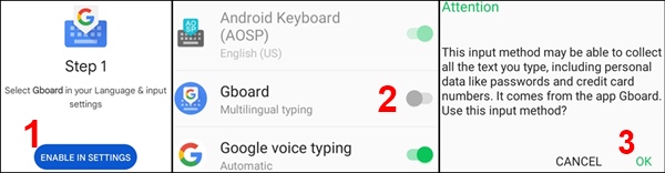 Select gboard language setting