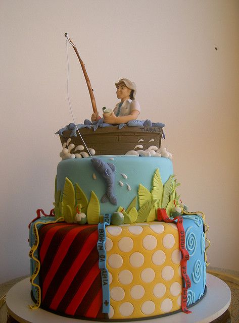 simple fishing cake