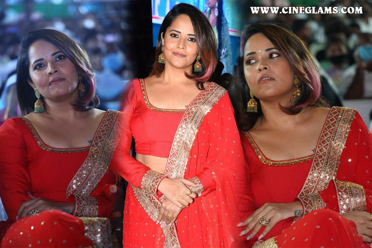 Anasuya Bharadwaj Stunning Looks at Pushpa pre release event