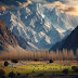 Chitral shandur polo ground, and huge maountains, snow seen on mountains (ai Images)