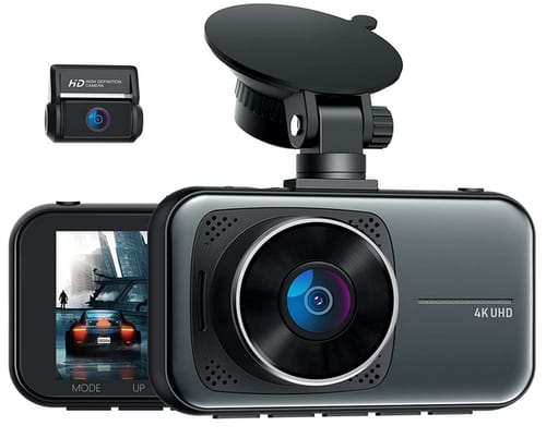 LAMTTO Front and Rear 4K UHD Dash Cam Car Camera