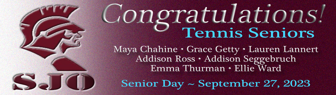 Congrats SJO Tennis Seniors