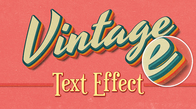 Vintage 3D Text Effect - Photoshop tutorial