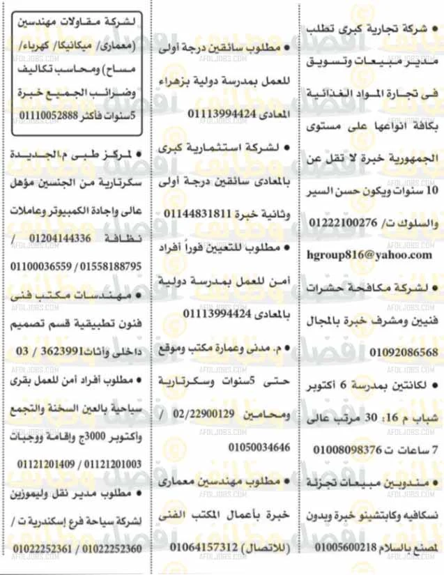 إليك... وظائف جريدة الأهرام العدد الأسبوعي الجمعة 14-1-2022 لمختلف المؤهلات والتخصصات بمصر وبالخارج