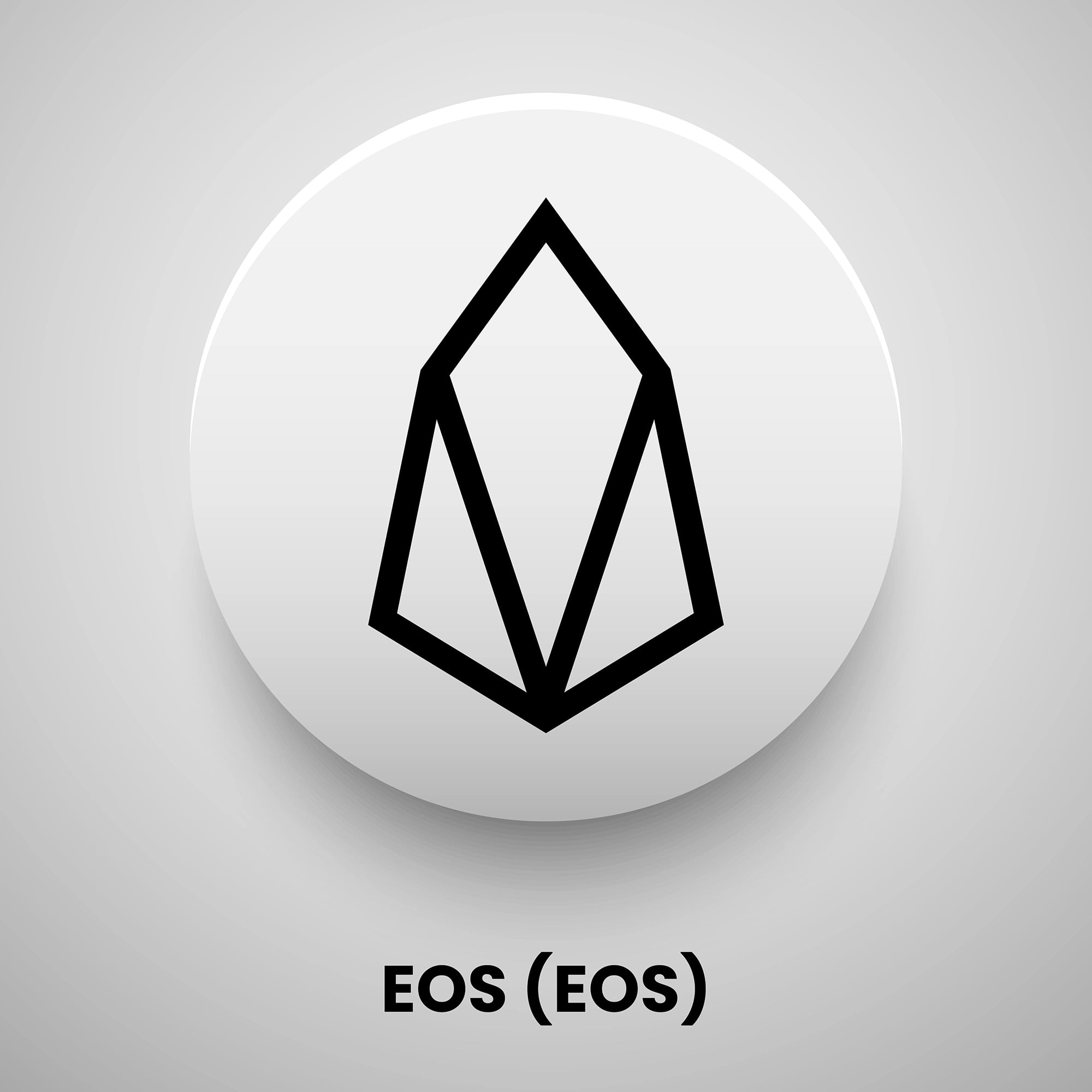 EOS crypto currency logo free vector download