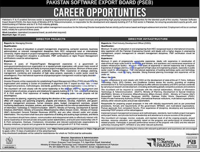 New Jobs 2022 in pakistan | Pakistan Software Export Board ( PSEB ) Jobs 2022 Apply Online Applications