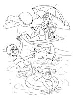 Beach fun Coloring Pages