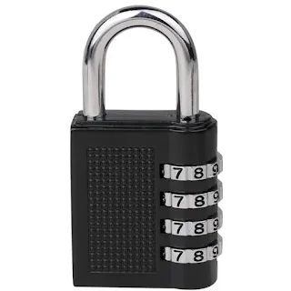 4 Digit Combination Lock Padlock Resettable Password Security Bag Travel Luggage Hown - store