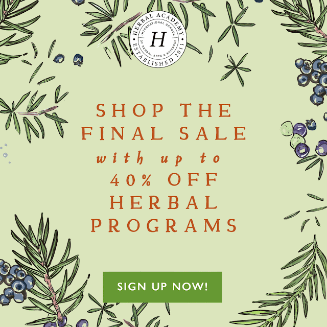 Get all Herbal Programs at 40% off.  The Holiday Course Sale officially ends in a day.
