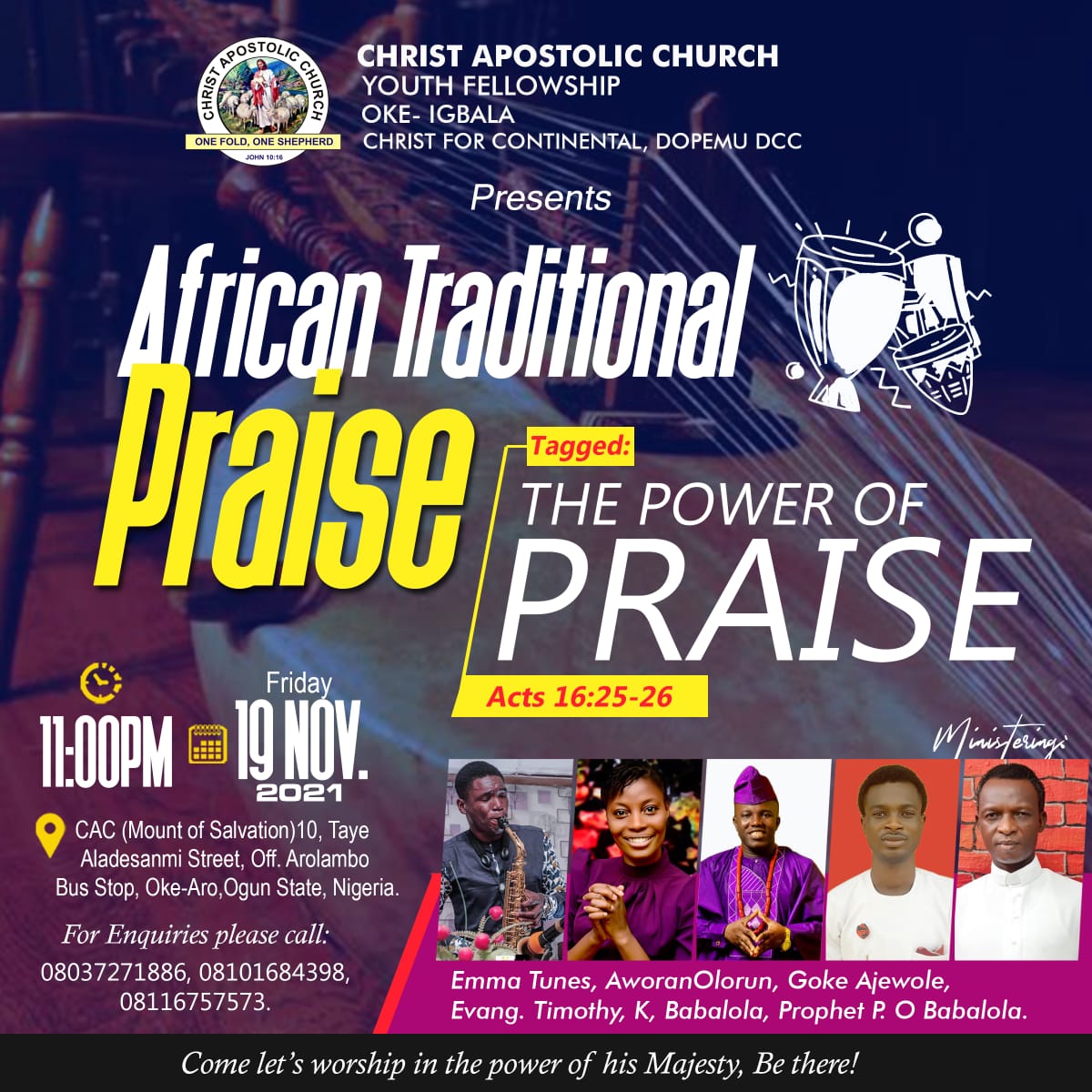CAC Youth Fellowship Readies For African Traditional Praise 2021