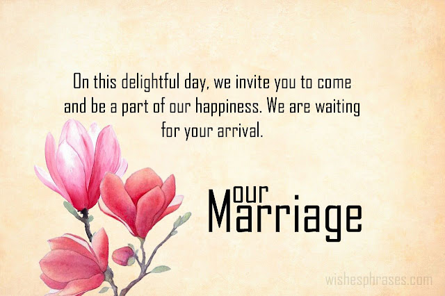Simple Wedding Invitation Wording for Friends in WhatsApp Multan
