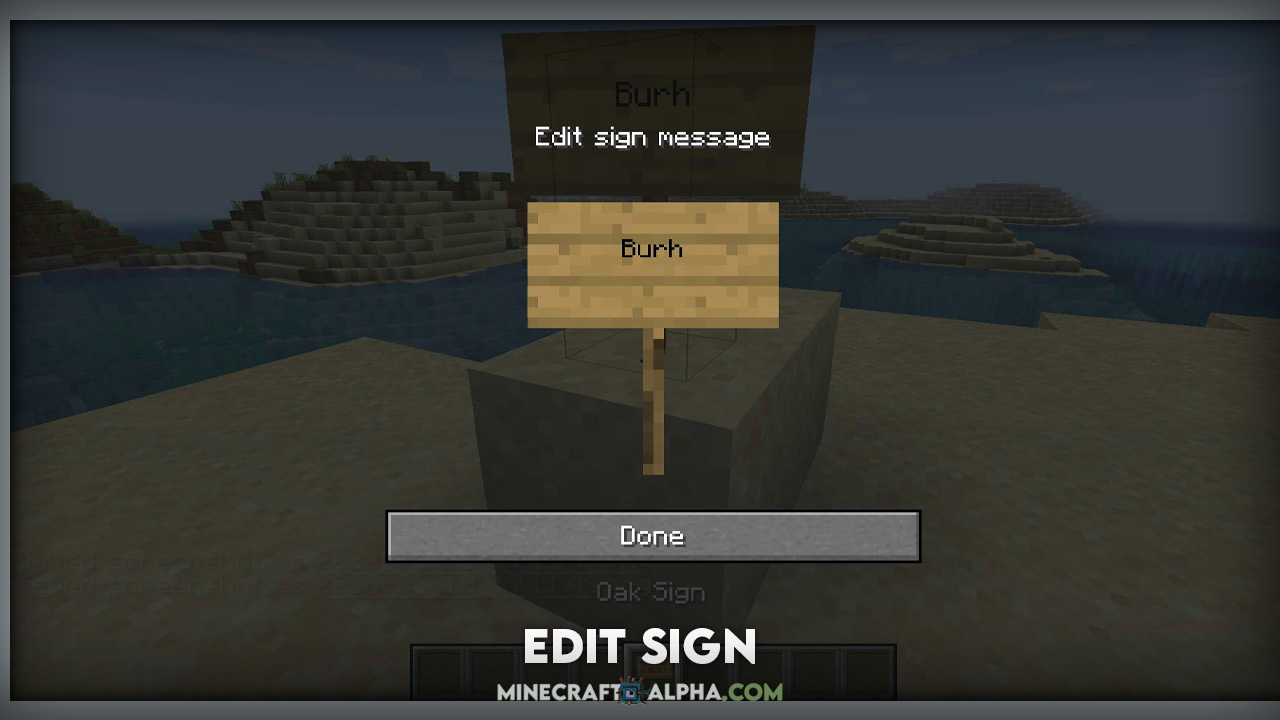 Minecraft Edit Sign Mod 1.18.1 (Edit Signs without Destroying Them)