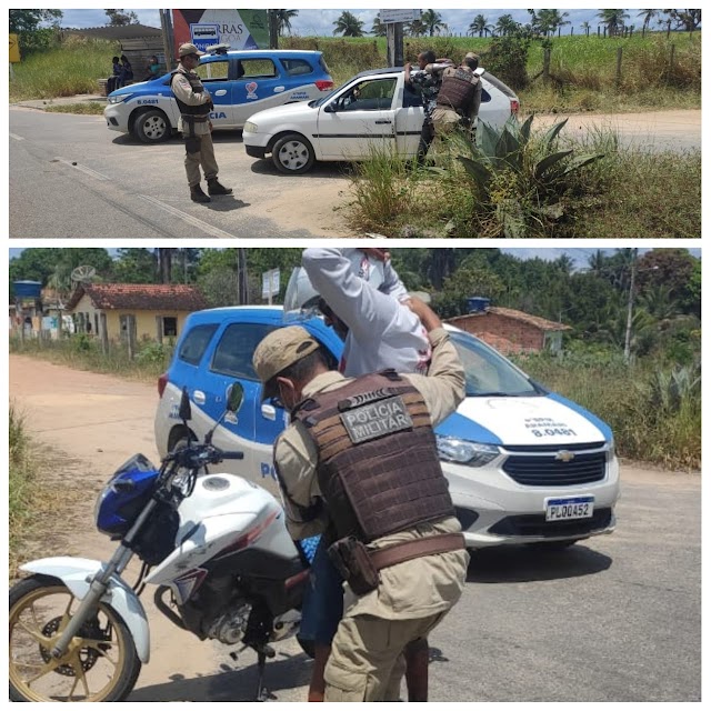 Policiais do Quarto Batalhão realizam operação em Aramari e Alagoinhas