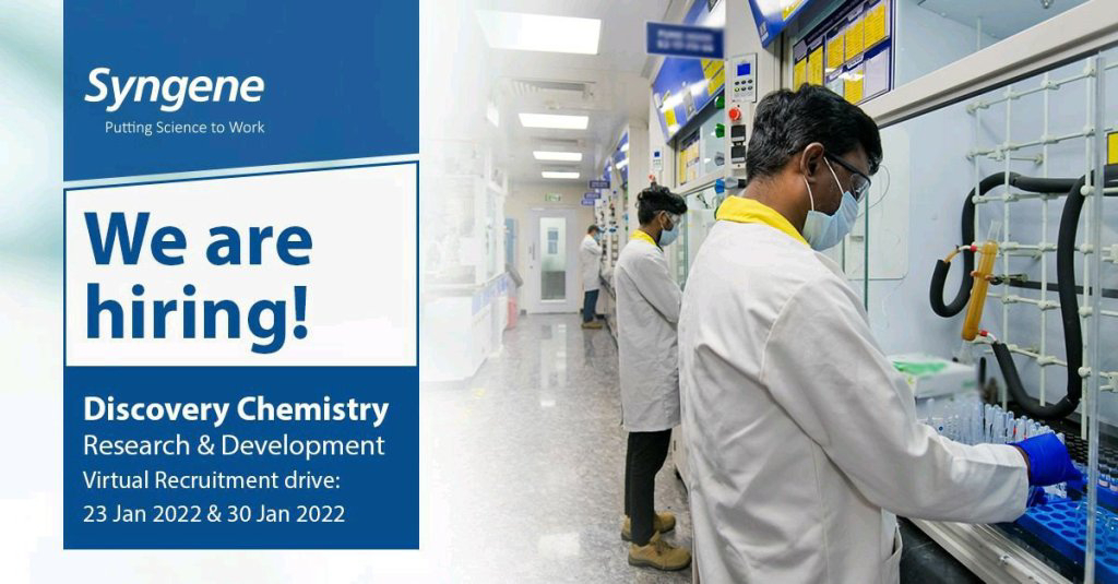 Job Availables,Syngene International Limited Job Vacancy For MSc Chemistry