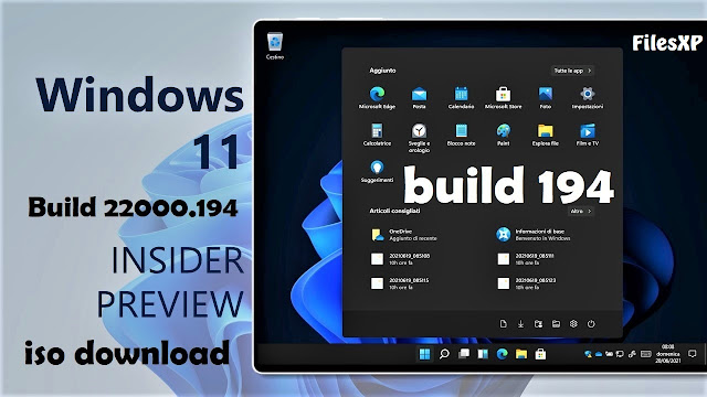 Windows 11 Insider Preview 22000.194 (64Bit) ISO Download