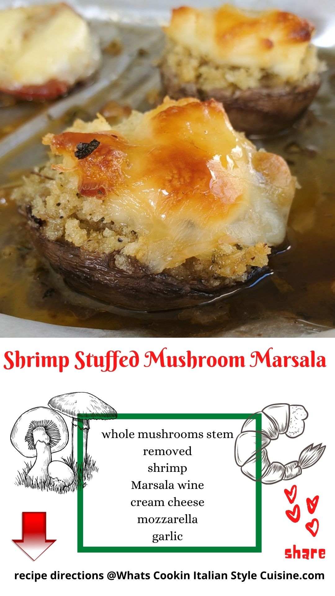 pin for later how to make stuffed mushrooms