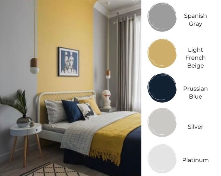 bedroom wall colour combination images