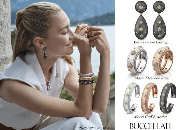 Beatrice Borromeo was photographed for Buccellati's advertisement campaign