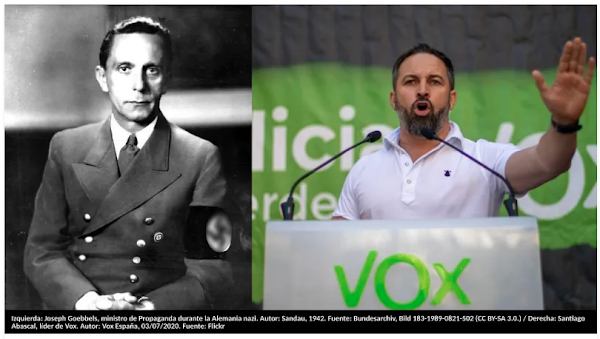 Así cumple Vox los 11 principios de propaganda nazi ideados por Goebbels