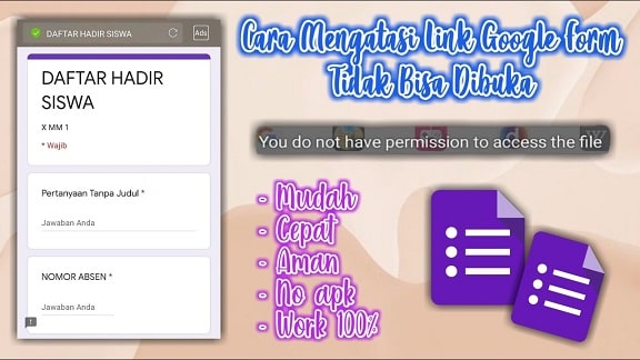 Cara Mengatasi Link Google Form Tidak Bisa Dibuka