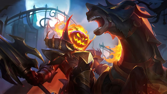 leomord jack o lantern special skin wallpaper hd mobile legends